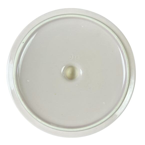 Pfaltzgraff Aura Pink 2 QT Casserole Dish and Lid Round Cream Color Stoneware - Picture 5 of 7